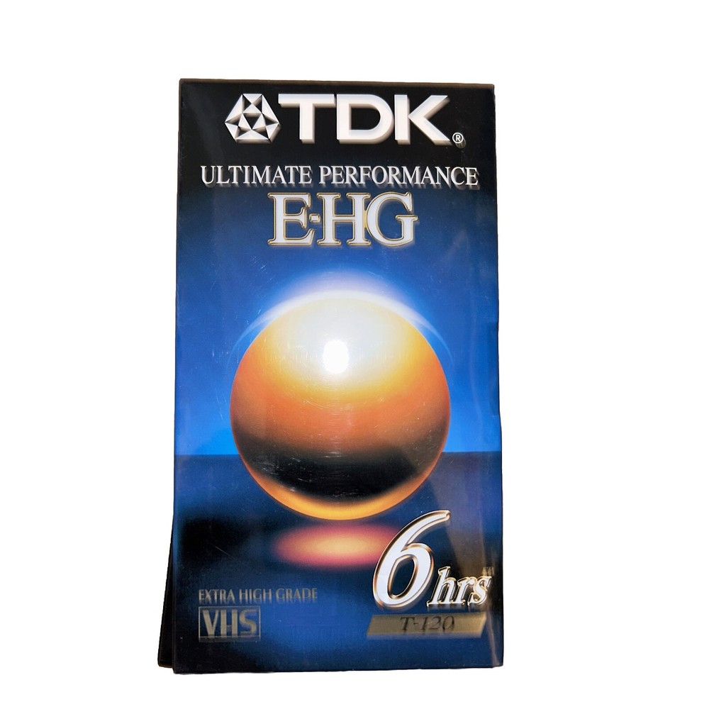 *NEW* SEALED 2-Pack Blank VHS Tapes T-120 TDK Ultimate Performance E-HG 6 Hours